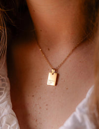 Necklace: Motherhood Is Holy Work - 18k Yellow Gold Plated