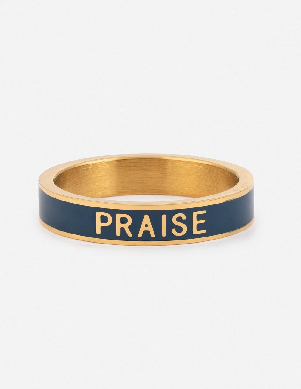"Praise" Gold-Colored Stackable Ring