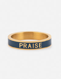 "Praise" Gold-Colored Stackable Ring