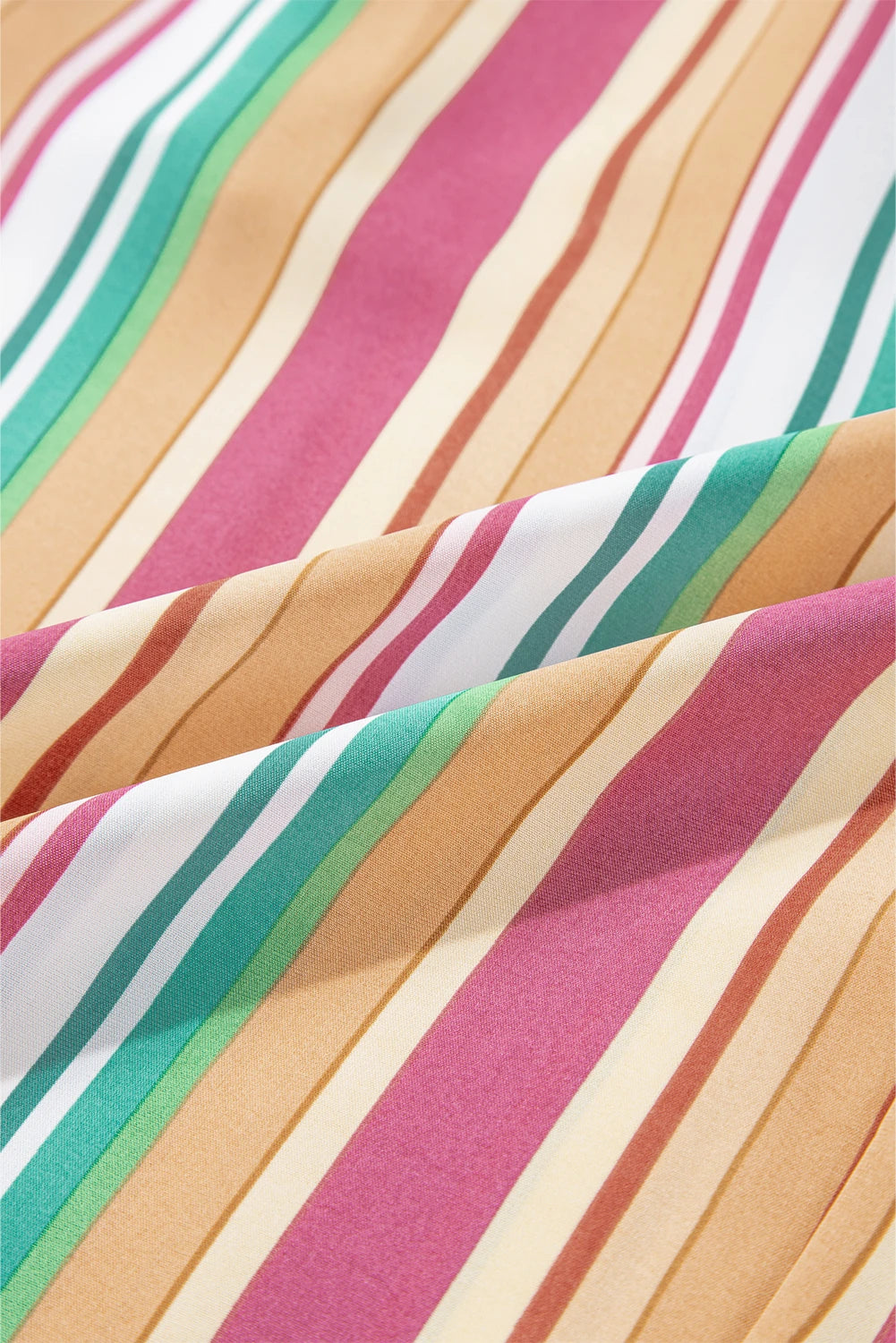 Judy Striped Multi-Color Smocked High-Waist Lightweight Pants