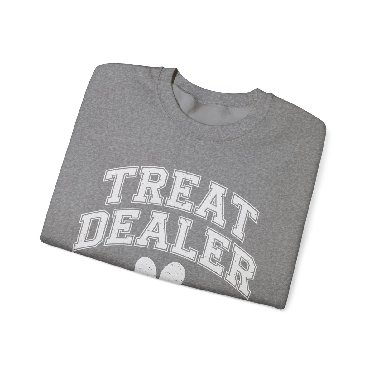 Treat Dealer, Dog Lover – Gildan Heavy Blend | Trendy Men's and Women’s Soft Sweatshirt. Direct to Garment. Printed & Shipped in the USA. Unisex Sizes.