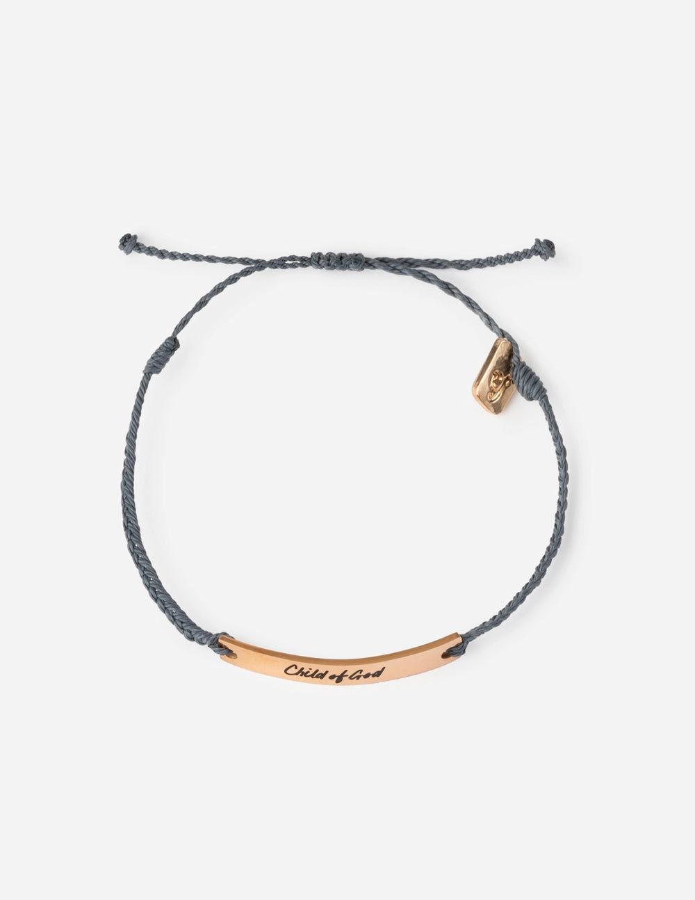 Woven "Child of God" Bracelet - Black