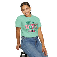 Nurse Life Cute Preppy Healthcare - Comfort Colors | Trendy Women's T-Shirt. Direct to Garment. Printed & Shipped in the USA. Unisex Sizes.