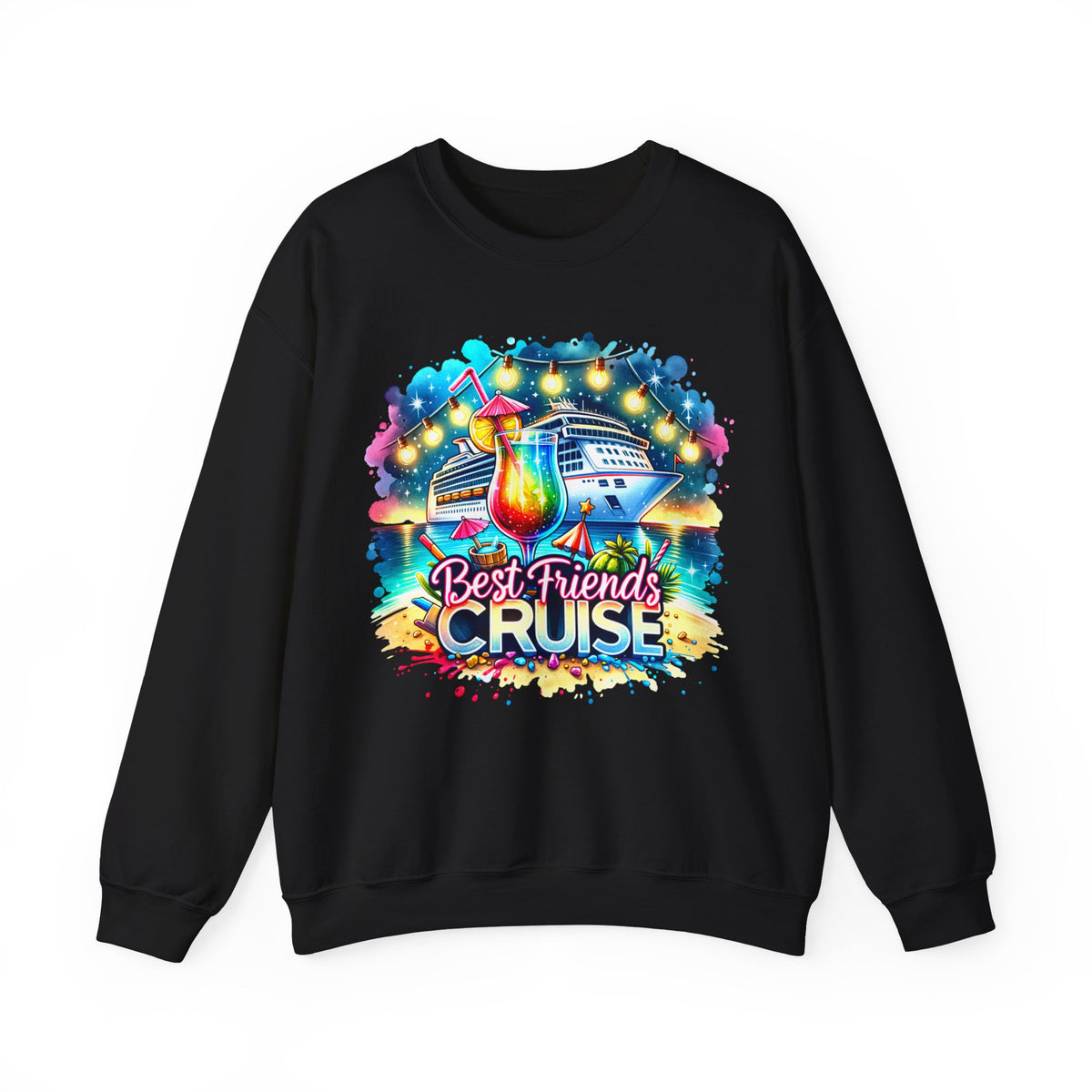 Best Friends Cruise – Gildan Heavy Blend | Trendy Women’s Soft Sweatshirt. Direct to Garment. Printed & Shipped in the USA. Unisex Sizes.