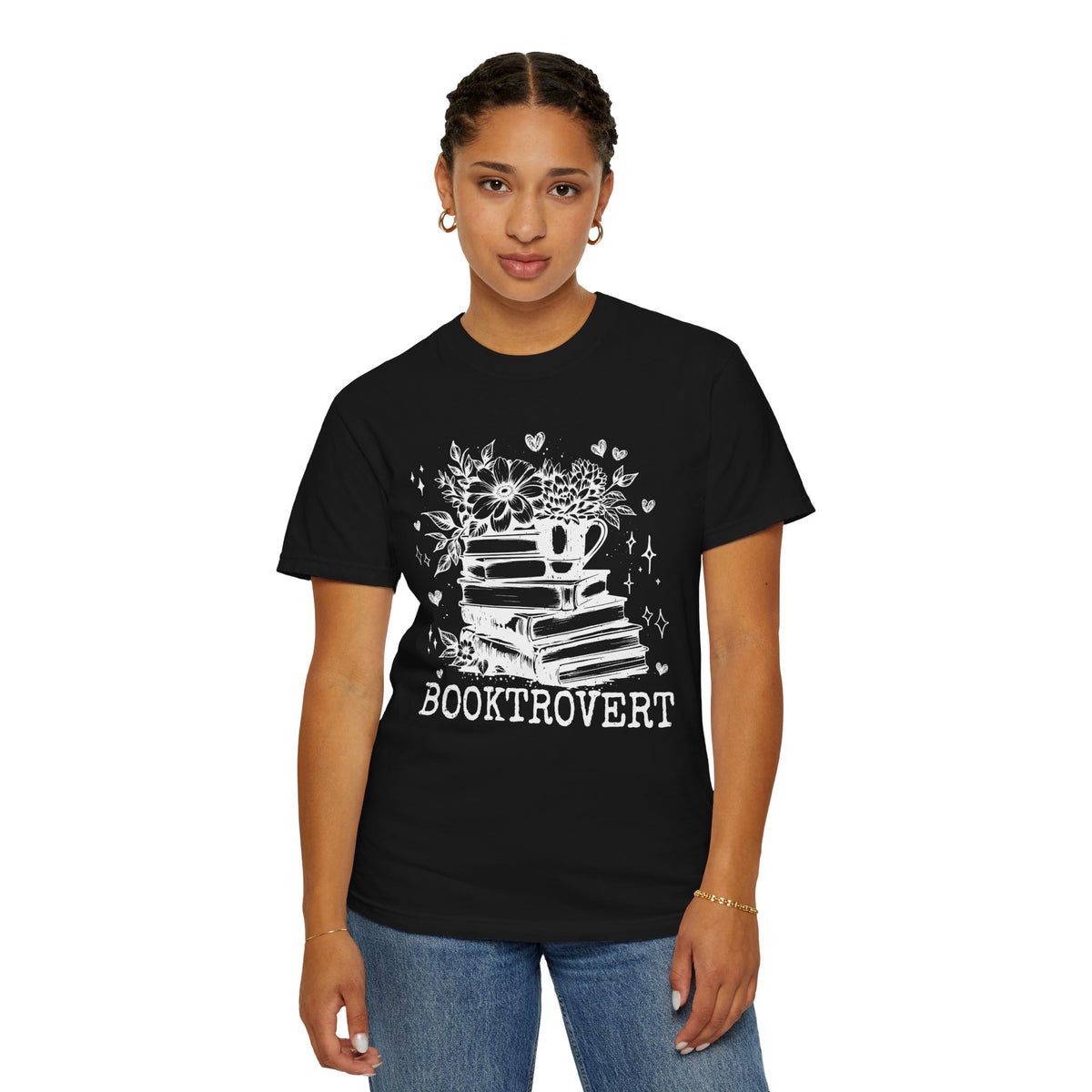 Booktrovert - Comfort Colors | Trendy Women's T-Shirt. Direct to Garment. Printed & Shipped in the USA. Unisex Sizes.