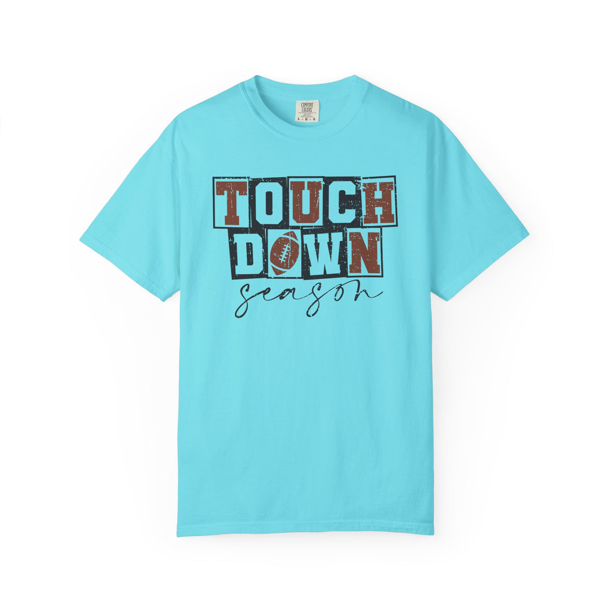 Touchdown Season - Distressed - Comfort Colors | Trendy Men's and Women's T-Shirt. Direct to Garment. Printed & Shipped in the USA. Unisex Sizes.