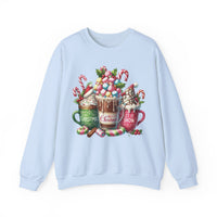 Hot Chocolate Mugs Christmas Hot Cocoa – Gildan Heavy Blend | Trendy Women’s Soft Sweatshirt. Direct to Garment. Printed & Shipped in the USA. Unisex Sizes.
