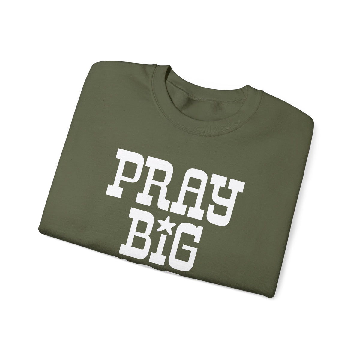 Pray Big Y'all – Gildan Heavy Blend | Trendy Women’s and Men's Soft Sweatshirt. Direct to Garment. Printed & Shipped in the USA. Unisex Sizes.