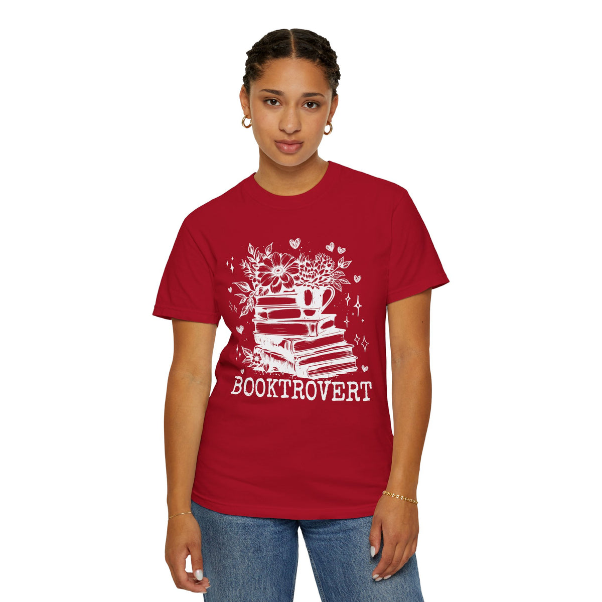 Booktrovert - Comfort Colors | Trendy Women's T-Shirt. Direct to Garment. Printed & Shipped in the USA. Unisex Sizes.