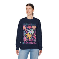 The Lord Is Greater Than The Giants You Face – Gildan Heavy Blend | Trendy Women’s Soft Sweatshirt. Direct to Garment. Printed & Shipped in the USA. Unisex Sizes.