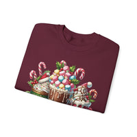 Hot Chocolate Mugs Christmas Hot Cocoa – Gildan Heavy Blend | Trendy Women’s Soft Sweatshirt. Direct to Garment. Printed & Shipped in the USA. Unisex Sizes.