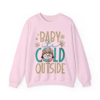 Baby It's Cold Outside Snowman – Gildan Heavy Blend | Trendy Women’s Soft Sweatshirt. Direct to Garment. Printed & Shipped in the USA. Unisex Sizes.