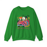 Witch Way to the Party? – Gildan Heavy Blend | Trendy Women’s Soft Sweatshirt. Direct to Garment. Printed & Shipped in the USA. Unisex Sizes.