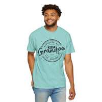 Best Grandpa, Approved by the Grandkids - Comfort Colors | Trendy Men's T-Shirt. Direct to Garment. Printed & Shipped in the USA. Unisex Sizes.