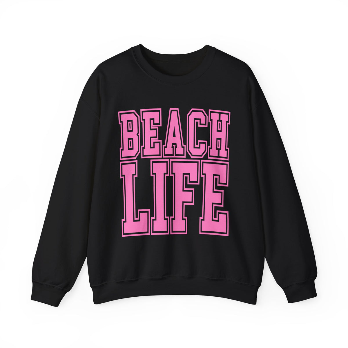 Beach Life – Gildan Heavy Blend | Trendy Men's & Women’s Soft Sweatshirt. Direct to Garment. Printed & Shipped in the USA. Unisex Sizes.