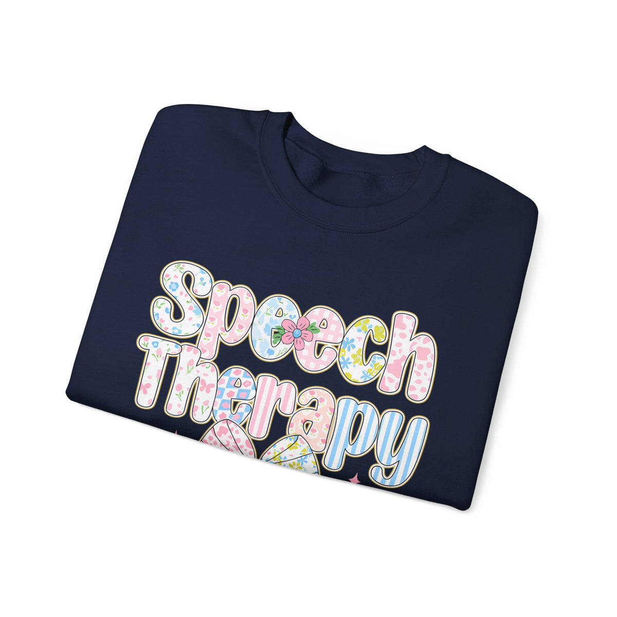 Speech Therapy - Pink Blue Coquette – Gildan Heavy Blend | Trendy Women’s Soft Sweatshirt. Direct to Garment. Printed & Shipped in the USA. Unisex Sizes.