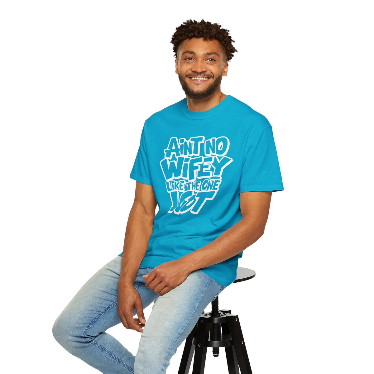 Ain't No Wifey Like The One I Got - Comfort Colors | Trendy Men's T-Shirt. Direct to Garment. Printed & Shipped in the USA. Unisex Sizes.