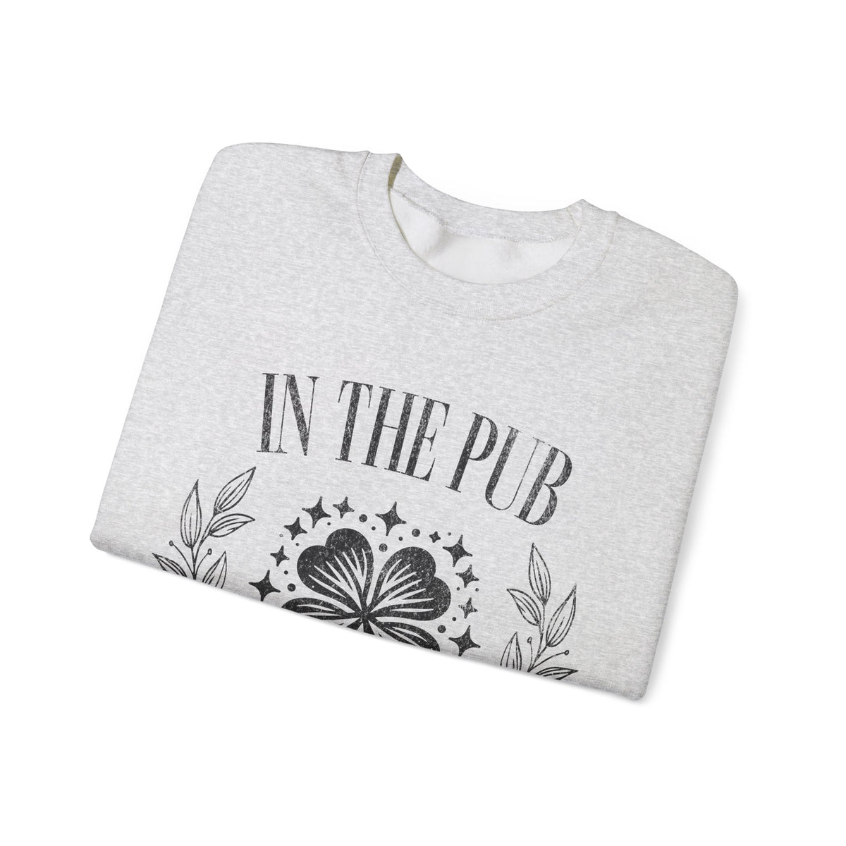In the Pub We All Fam, Vintage – Gildan Heavy Blend | Trendy Women’s and Men's Soft Sweatshirt. Direct to Garment. Printed & Shipped in the USA. Unisex Sizes.