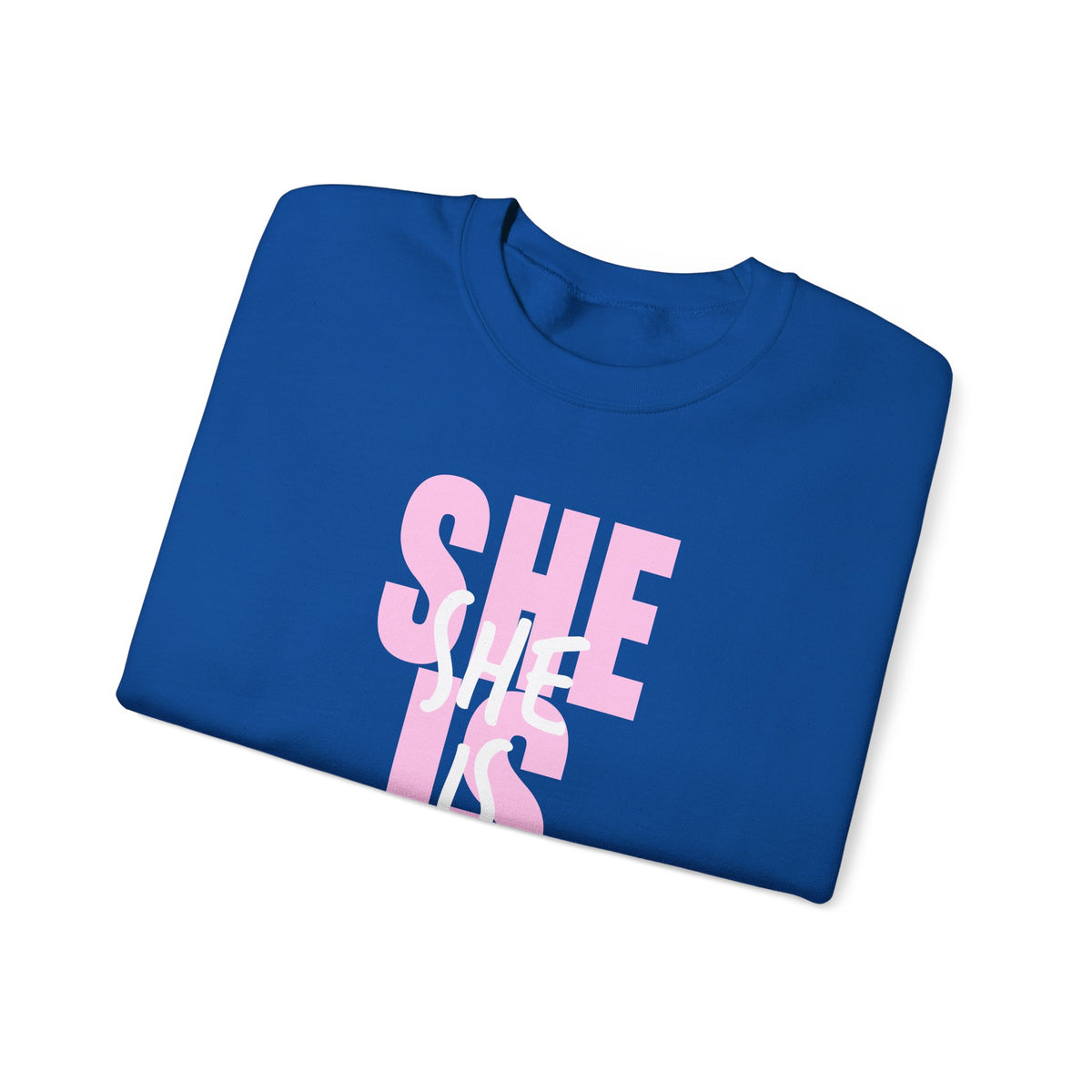 She Is Worthy – Gildan Heavy Blend | Trendy Women’s Soft Sweatshirt. Direct to Garment. Printed & Shipped in the USA. Unisex Sizes.