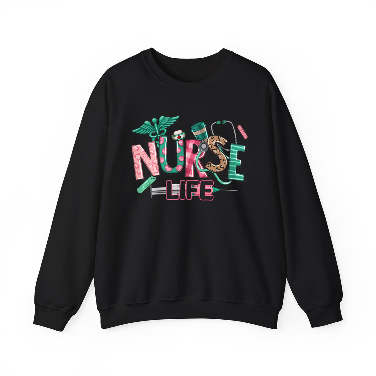 Nurse Life Cute Preppy Healthcare – Gildan Heavy Blend | Trendy Women’s Soft Sweatshirt. Direct to Garment. Printed & Shipped in the USA. Unisex Sizes.