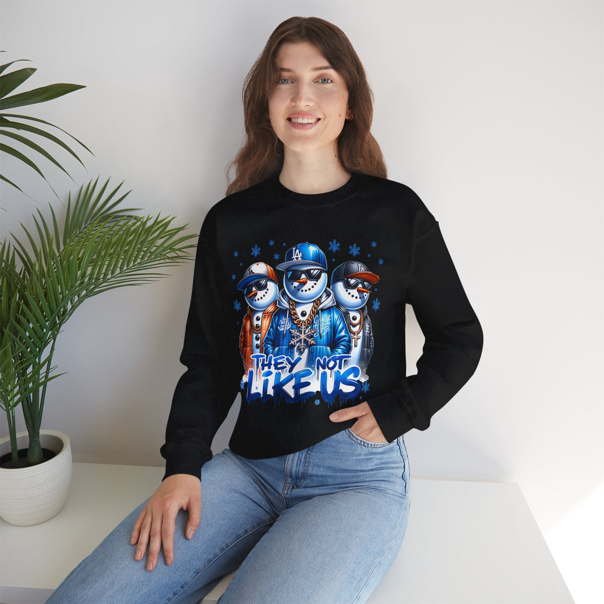 They Not Like Us Snowmen – Gildan Heavy Blend | Trendy Men's and Women’s Soft Sweatshirt. Direct to Garment. Printed & Shipped in the USA. Unisex Sizes.