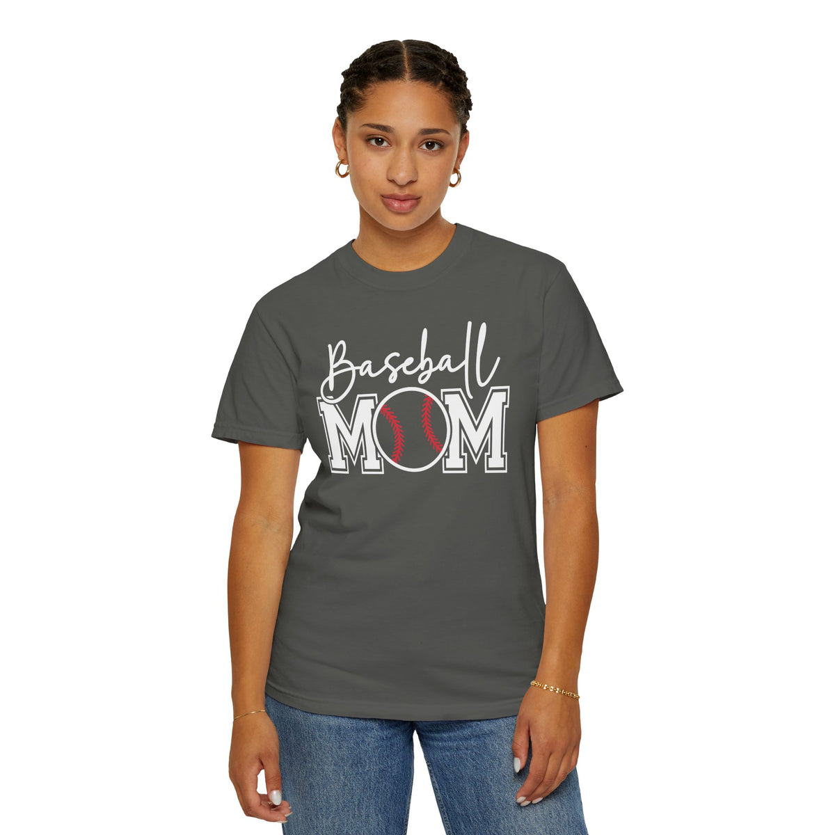 Baseball Mom - Comfort Colors | Trendy Women's T-Shirt. Direct to Garment. Printed & Shipped in the USA. Unisex Sizes.