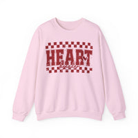Heart Breaker, Red Checkered Distressed – Gildan Heavy Blend | Trendy Women’s Soft Sweatshirt. Direct to Garment. Printed & Shipped in the USA. Unisex Sizes.