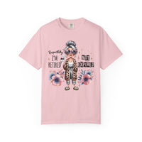 Retired Not Expired, Leopard Funny Grandma - Comfort Colors | Trendy Women's T-Shirt. Direct to Garment. Printed & Shipped in the USA. Unisex Sizes.