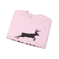 Fast Food Deer Hunting Humor Distressed – Gildan Heavy Blend | Trendy Men's and Women’s Soft Sweatshirt. Direct to Garment. Printed & Shipped in the USA. Unisex Sizes.