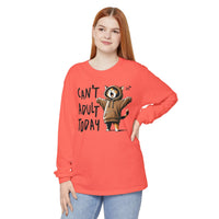 Can’t Adult Today, Cat - Comfort Colors | Trendy Women's and Men's Long Sleeve T-Shirt. Direct to Garment. Printed & Shipped in the USA. Unisex Sizes.