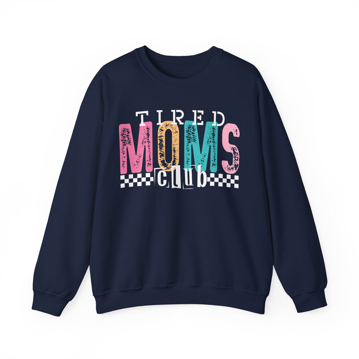 Tired Moms Club Pastel – Gildan Heavy Blend | Trendy Women’s Soft Sweatshirt. Direct to Garment. Printed & Shipped in the USA. Unisex Sizes.