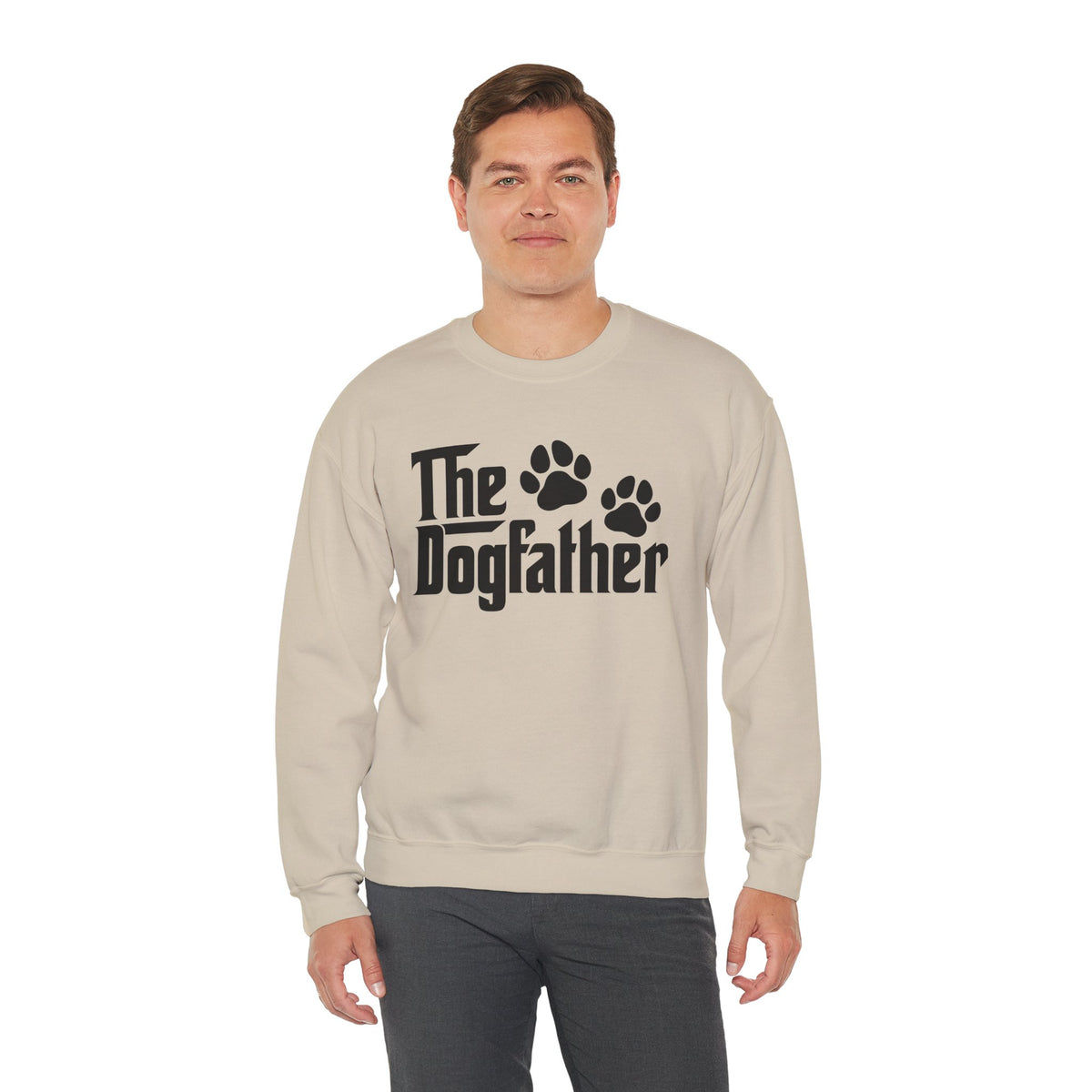 The DogFather – Gildan Heavy Blend | Trendy Men's Soft Sweatshirt. Direct to Garment. Printed & Shipped in the USA. Unisex Sizes.