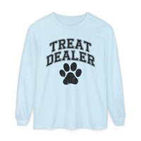 Treat Dealer, Dog Lover - Comfort Colors | Trendy Women's and Men's Long Sleeve T-Shirt. Direct to Garment. Printed & Shipped in the USA. Unisex Sizes.