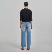 Jaclyn (Black) 3/4 Sleeve 94% Cotton Top