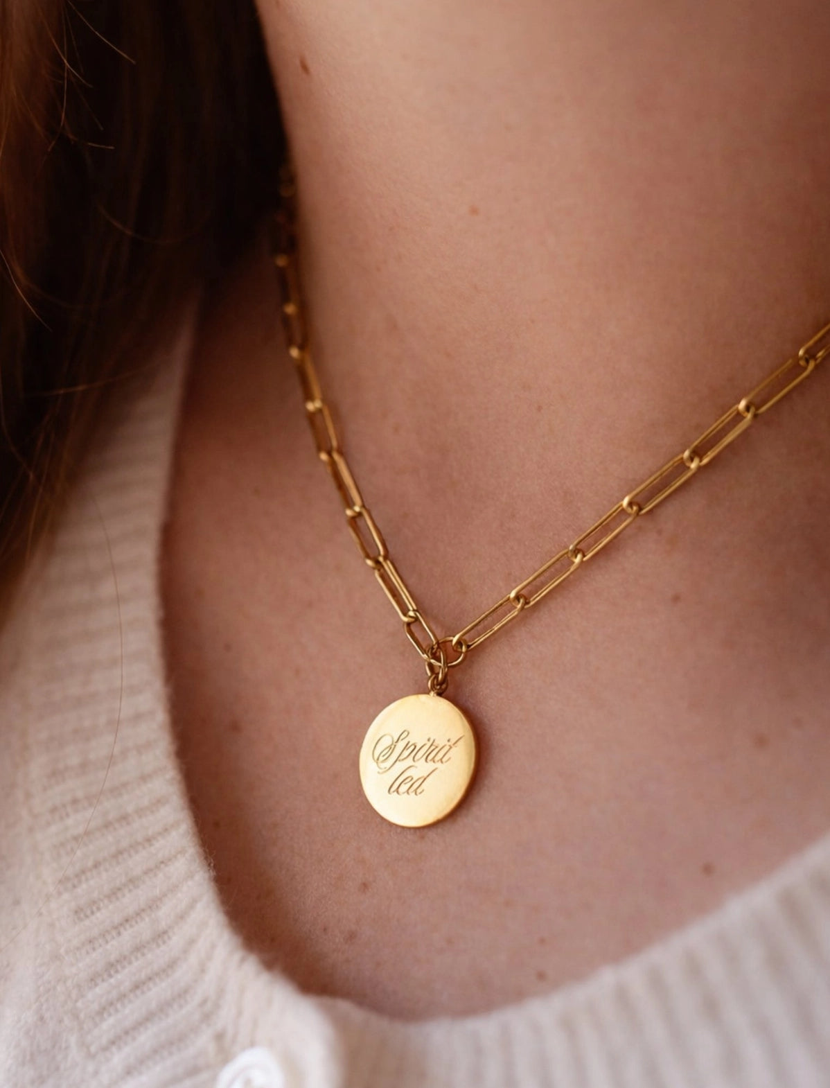 Necklace: Spirit Led - 18Kk Yellow Gold Plated