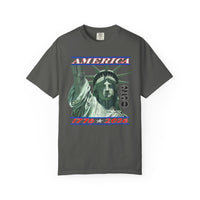 America's 250th Birthday, Statue of Liberty - Comfort Colors | Trendy Men's and Women's T-Shirt. Direct to Garment. Printed & Shipped in the USA. Unisex Sizes.