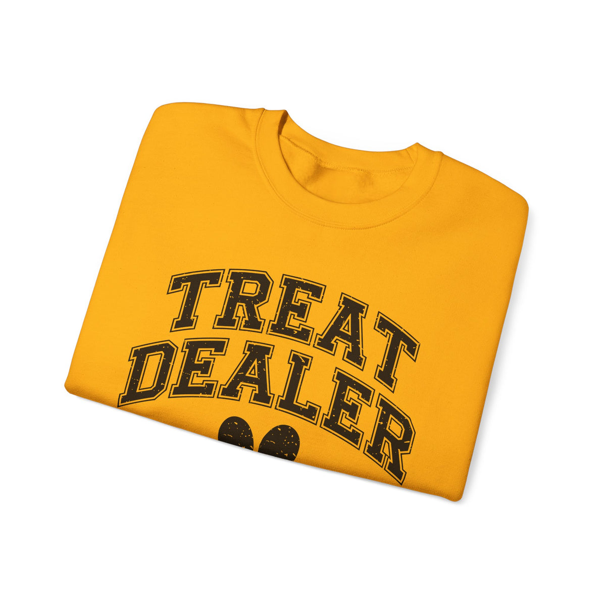 Treat Dealer, Dog Lover – Gildan Heavy Blend | Trendy Men's and Women’s Soft Sweatshirt. Direct to Garment. Printed & Shipped in the USA. Unisex Sizes.