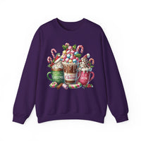 Hot Chocolate Mugs Christmas Hot Cocoa – Gildan Heavy Blend | Trendy Women’s Soft Sweatshirt. Direct to Garment. Printed & Shipped in the USA. Unisex Sizes.