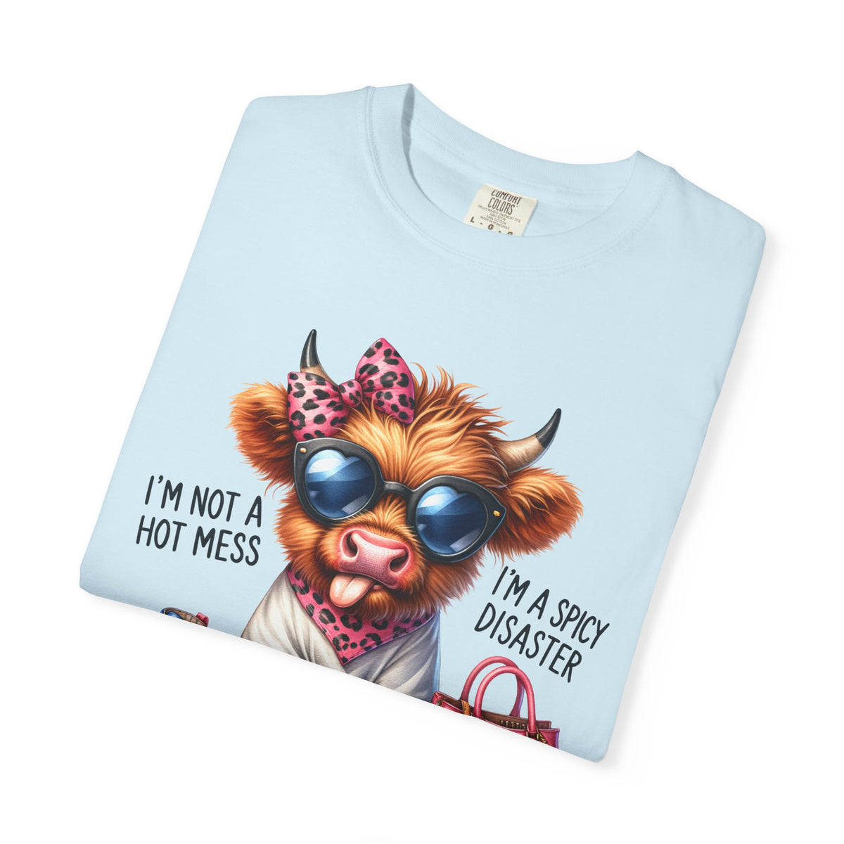 I'm Not a Hot Mess, I'm a Spicy Disaster - Comfort Colors | Trendy Women's T-Shirt. Direct to Garment. Printed & Shipped in the USA. Unisex Sizes.
