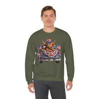Patriotic Highland, America's 250th Birthday – Gildan Heavy Blend | Trendy Women’s and Men's Soft Sweatshirt. Direct to Garment. Printed & Shipped in the USA. Unisex Sizes.