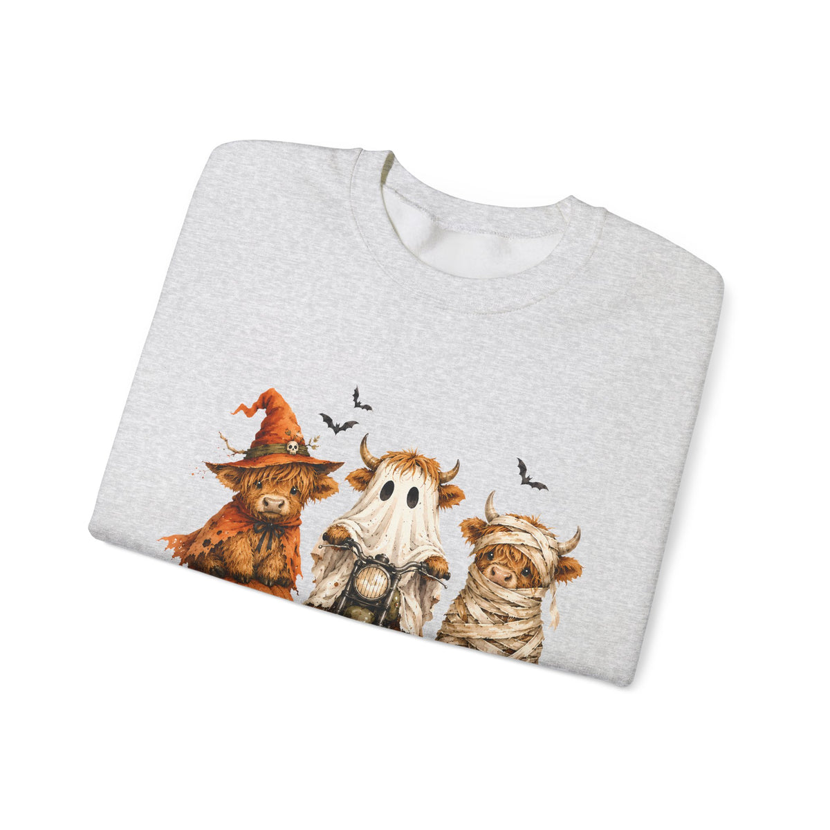 Highland Cows Halloween Costumes– Gildan Heavy Blend | Trendy Women’s Soft Sweatshirt. Direct to Garment. Printed & Shipped in the USA. Unisex Sizes.