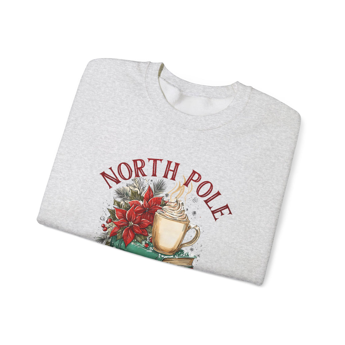 North Pole Book Club – Gildan Heavy Blend | Trendy Women’s Soft Sweatshirt. Direct to Garment. Printed & Shipped in the USA. Unisex Sizes.