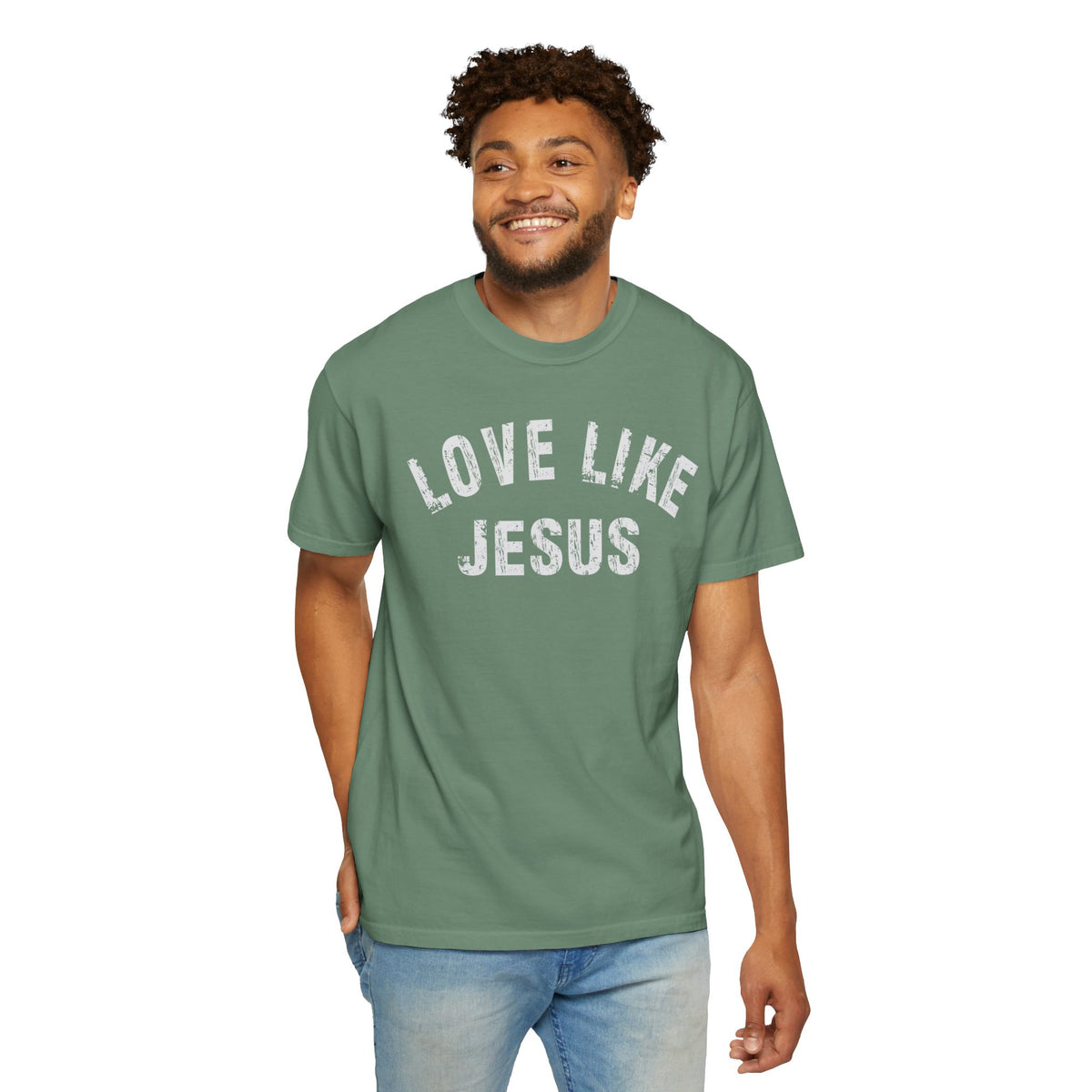 Love Like Jesus - Comfort Colors | Trendy Men's and Women's T-Shirt. Direct to Garment. Printed & Shipped in the USA. Unisex Sizes.