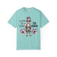 Retired Not Expired, Leopard Funny Grandma - Comfort Colors | Trendy Women's T-Shirt. Direct to Garment. Printed & Shipped in the USA. Unisex Sizes.