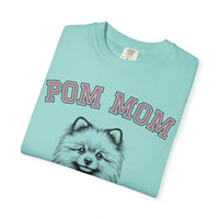 Pom Mom, Varsity - Comfort Colors | Trendy Women's T-Shirt. Direct to Garment. Printed & Shipped in the USA. Unisex Sizes.