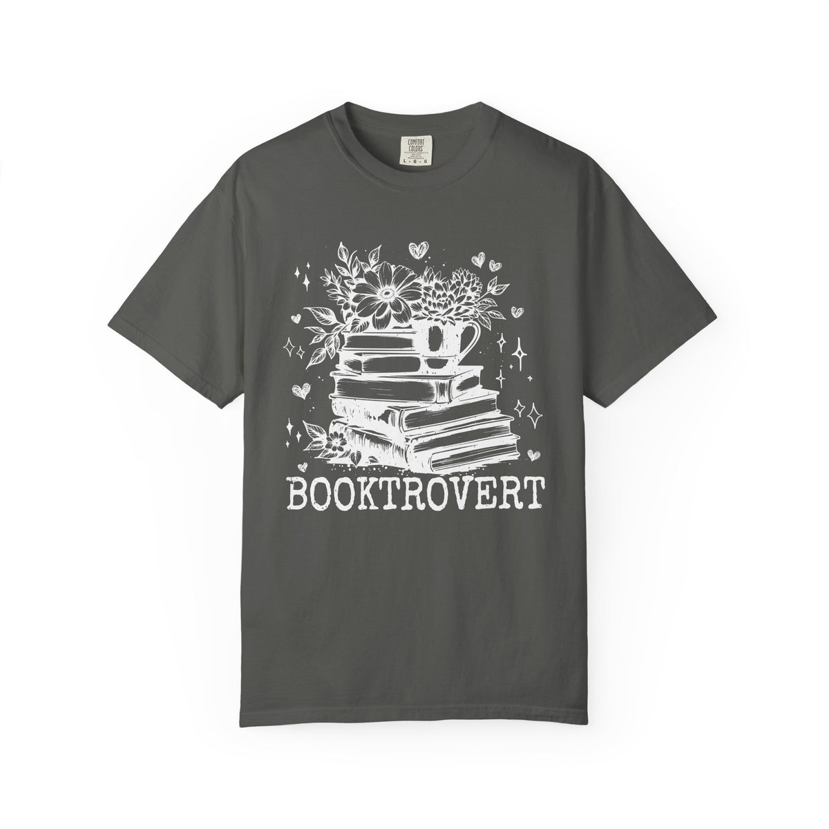 Booktrovert - Comfort Colors | Trendy Women's T-Shirt. Direct to Garment. Printed & Shipped in the USA. Unisex Sizes.
