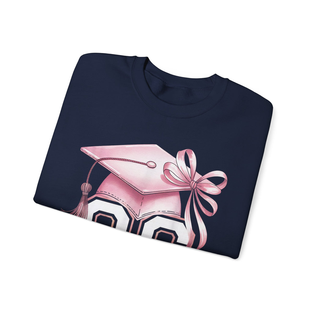 Pink Coquette, Class of 2026 26 Graduation, Pink Cap – Gildan Heavy Blend | Trendy Women’s Soft Sweatshirt. Direct to Garment. Printed & Shipped in the USA. Unisex Sizes.