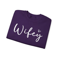 Wifey – Gildan Heavy Blend | Trendy Women’s Soft Sweatshirt. Direct to Garment. Printed & Shipped in the USA. Unisex Sizes.