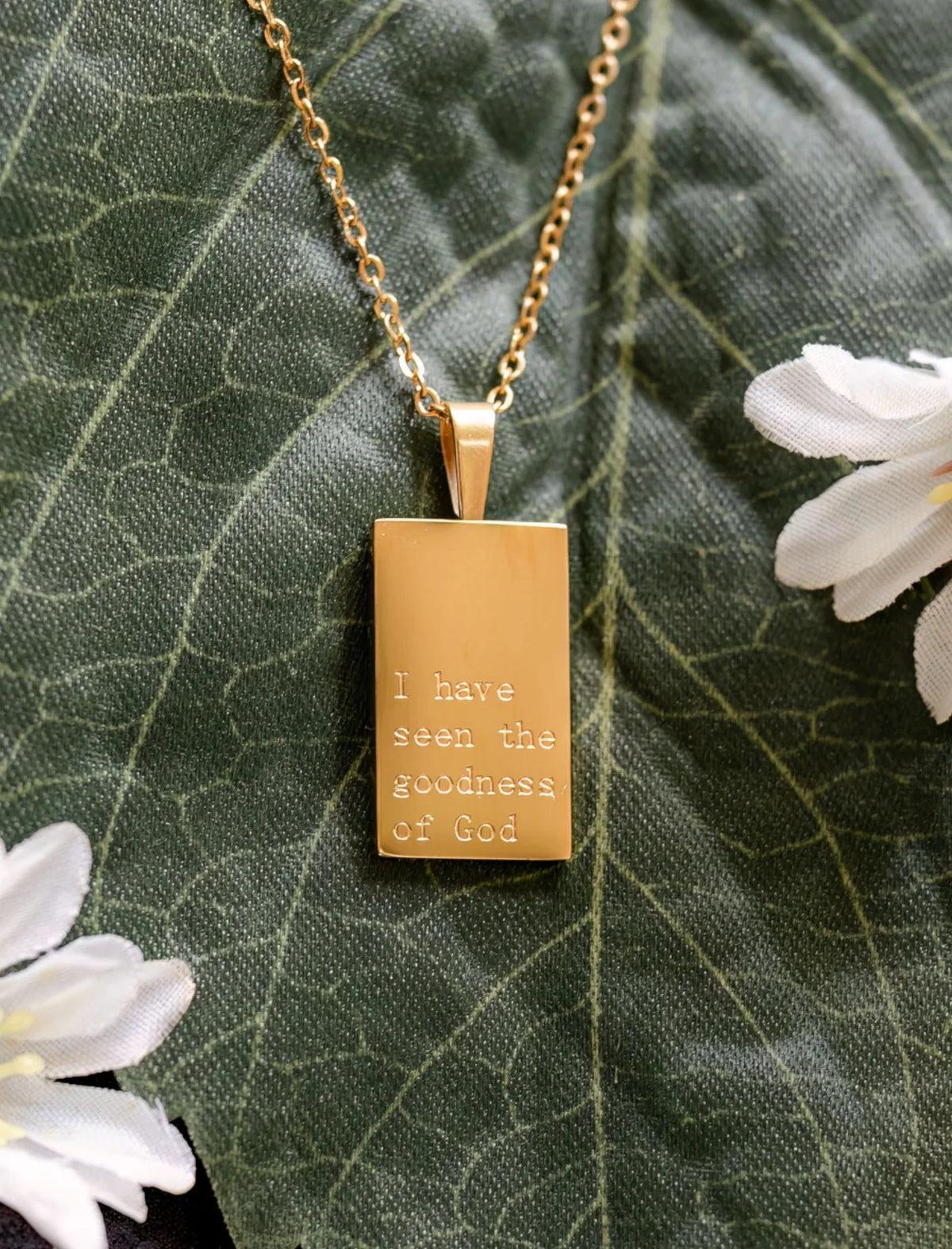 Necklace: I Have Seen The Goodness Of God - 18k Yellow Gold Plated