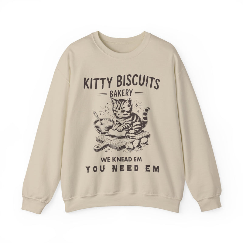 Kitty Biscuits Bakery – Gildan Heavy Blend | Trendy Women’s and Men's Soft Sweatshirt. Direct to Garment. Printed & Shipped in the USA. Unisex Sizes.